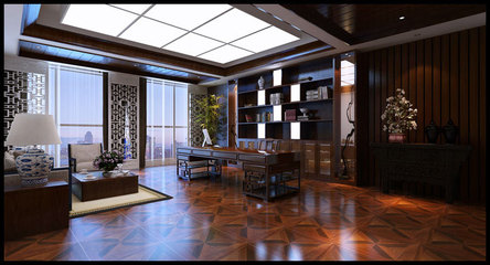 合肥政務區(qū)豪華私人會所裝修效果圖 金光熠熠耀徽州