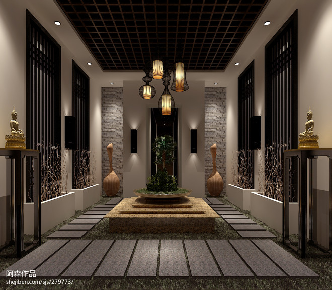 阿森設(shè)計(jì)-烏魯木齊足療會所-裝修設(shè)計(jì)效果圖-阿森設(shè)計(jì)師作品-設(shè)計(jì)本